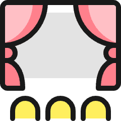 Show Theater Play Icon from Ultimate Colors Set