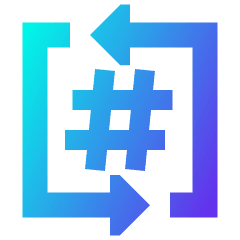 Channel Slack Icon from Sharp Gradient Set