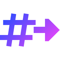 Go To Channel Slack Icon from Sharp Gradient Set
