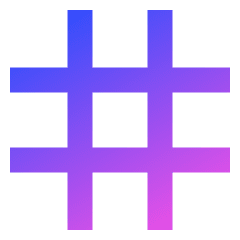 Sign Hashtag Straight Icon from Sharp Gradient Set