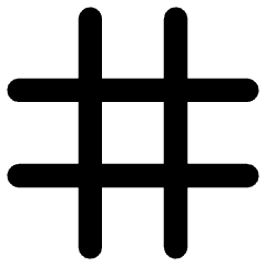 Sign Hashtag Straight Icon from Core Remix Set