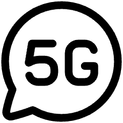 5g Chat Message Icon from Plump Line Set