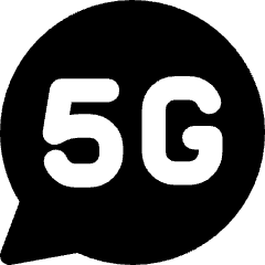 5g Chat Message Icon from Core Solid Set