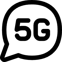 5g Chat Message Icon from Flex Line Set