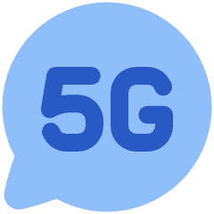 5g Chat Message Icon from Plump Flat Set