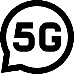 5g Chat Message Icon from Sharp Line Set