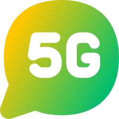 5g Chat Message Icon from Flex Gradient Set