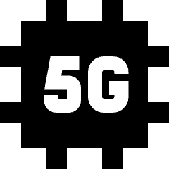 5g Chip Icon from Sharp Solid Set