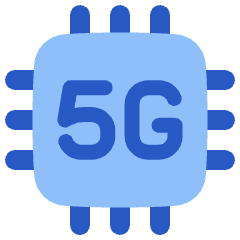 5g Chip Icon from Plump Flat Set