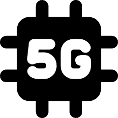5g Chip Icon from Core Solid Set