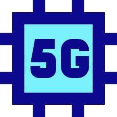5g Chip Icon from Sharp Pop Set