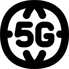 5g Network Globe Icon from Flex Solid Set