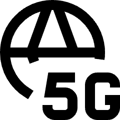 5g Network Globe Icon from Sharp Line Set