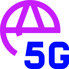 5g Network Globe Icon from Sharp Neon Set