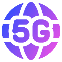 5g Network Globe Icon from Plump Gradient Set