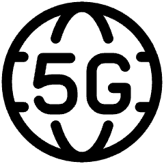 5g Network Globe Icon from Plump Line Set