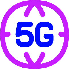 5g Network Globe Icon from Flex Neon Set