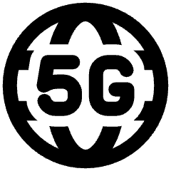 5g Network Globe Icon from Plump Remix Set