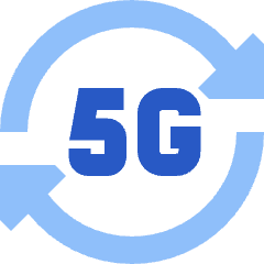 5g Refresh Signal Icon from Sharp Flat Set