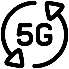 5g Refresh Signal Icon from Plump Line Set