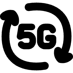 5g Refresh Signal Icon from Flex Solid Set