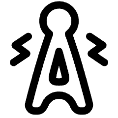 5g Signal Tower Icon from Plump Line Set