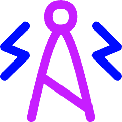 5g Signal Tower Icon from Flex Neon Set