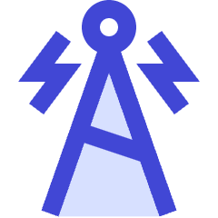 5g Signal Tower Icon from Sharp Duo Set