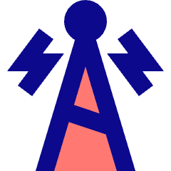 5g Signal Tower Icon from Sharp Pop Set