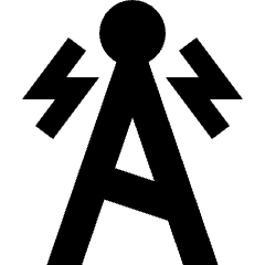 5g Signal Tower Icon from Sharp Solid Set