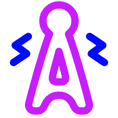 5g Signal Tower Icon from Plump Neon Set