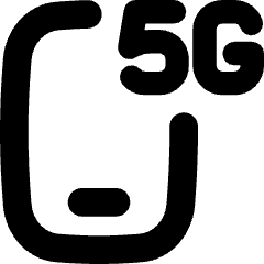 5g Smarthphone Icon from Flex Solid Set