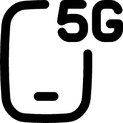 5g Smarthphone Icon from Flex Line Set