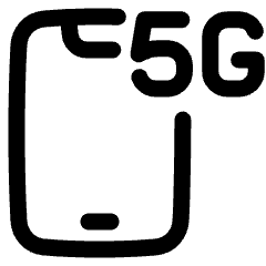 5g Smarthphone Icon from Plump Line Set