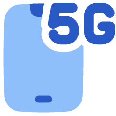 5g Smarthphone Icon from Plump Flat Set