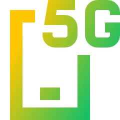 5g Smarthphone Icon from Sharp Gradient Set