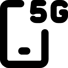 5g Smarthphone Icon from Core Solid Set