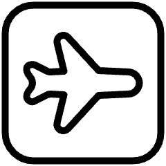 Airplane Mode Rectangle Icon from Ultimate Light Set