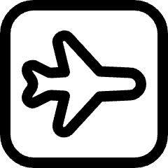Airplane Mode Rectangle Icon from Ultimate Regular Set