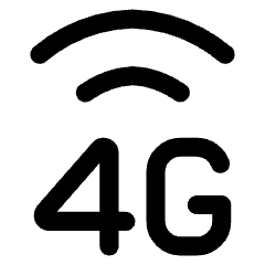 Cellular Network 4g Icon from Core Line Set