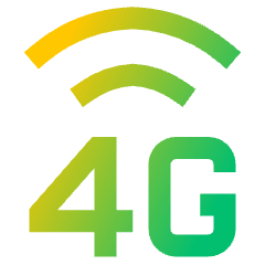 Cellular Network 4g Icon from Sharp Gradient Set