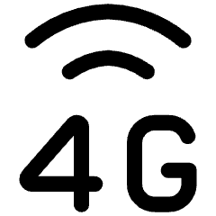 Cellular Network 4g Icon from Flex Line Set