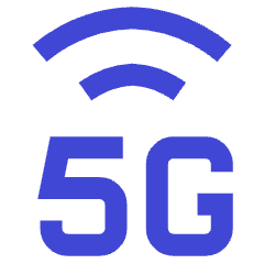 Cellular Network 5g Icon from Sharp Duo Set