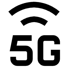 Cellular Network 5g Icon from Sharp Line Set