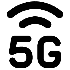 Cellular Network 5g Icon from Core Remix Set