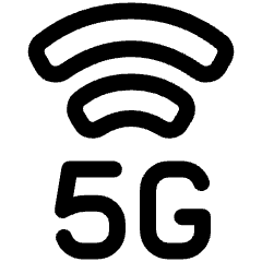 Cellular Network 5g Icon from Plump Line Set