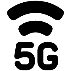 Cellular Network 5g Icon from Plump Remix Set