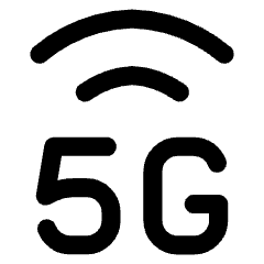 Cellular Network 5g Icon from Core Line Set