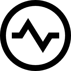 Wave Signal Circle Icon from Sharp Line Set