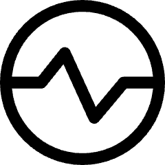 Wave Signal Circle Icon from Core Line Set